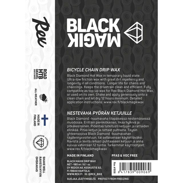 REX Black Magik Nestemäinen Ketjuvaha 180 ml REX Black Magik Nestemäinen Ketjuvaha 180 ml